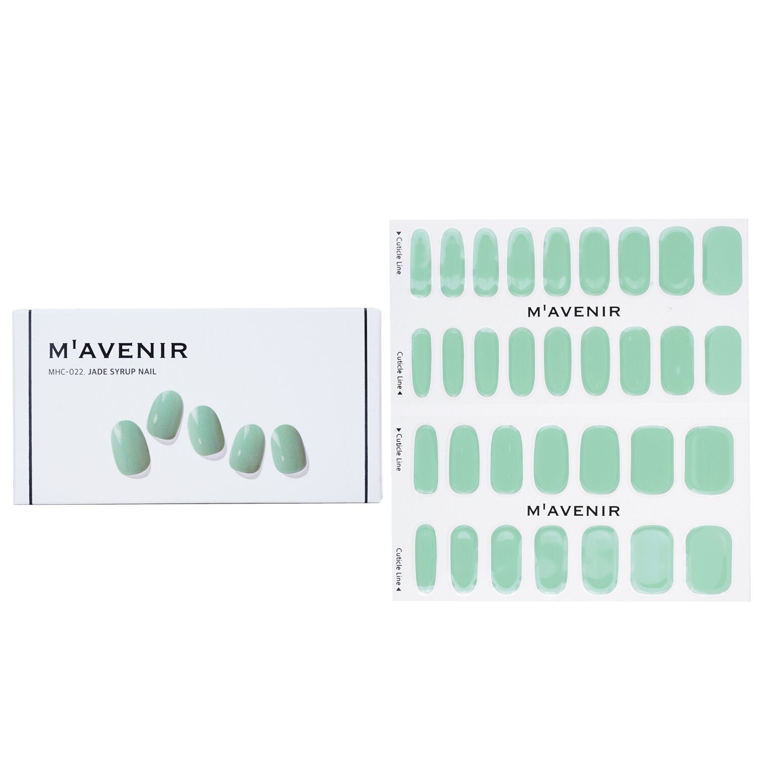 MAVENIR - Nail Sticker (Blue) - # Jade Syrup Nail MHC-022 / 020451 32pcs