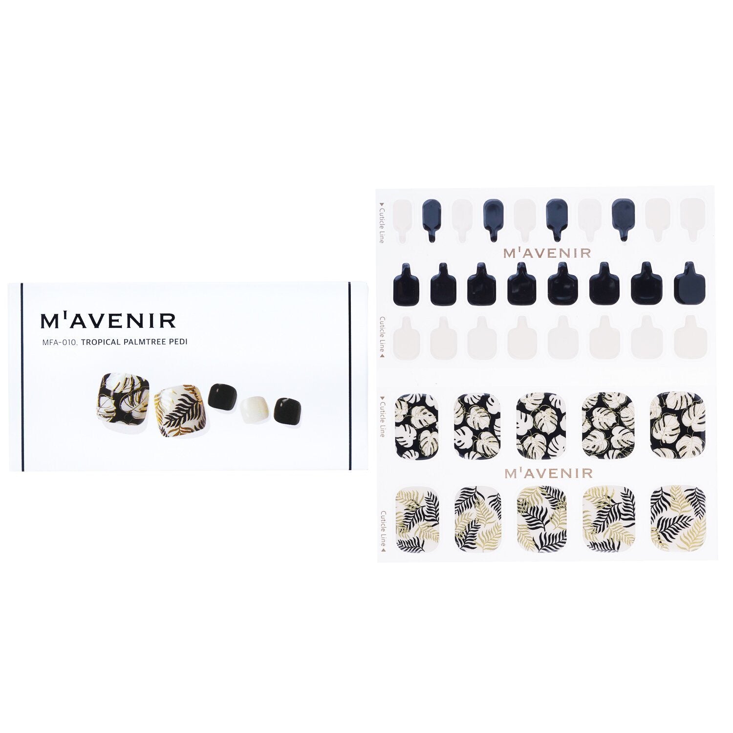 MAVENIR - Nail Sticker (Patterned) - # Tropical Palmtree Pedi MFA-010 / 020796 36pcs