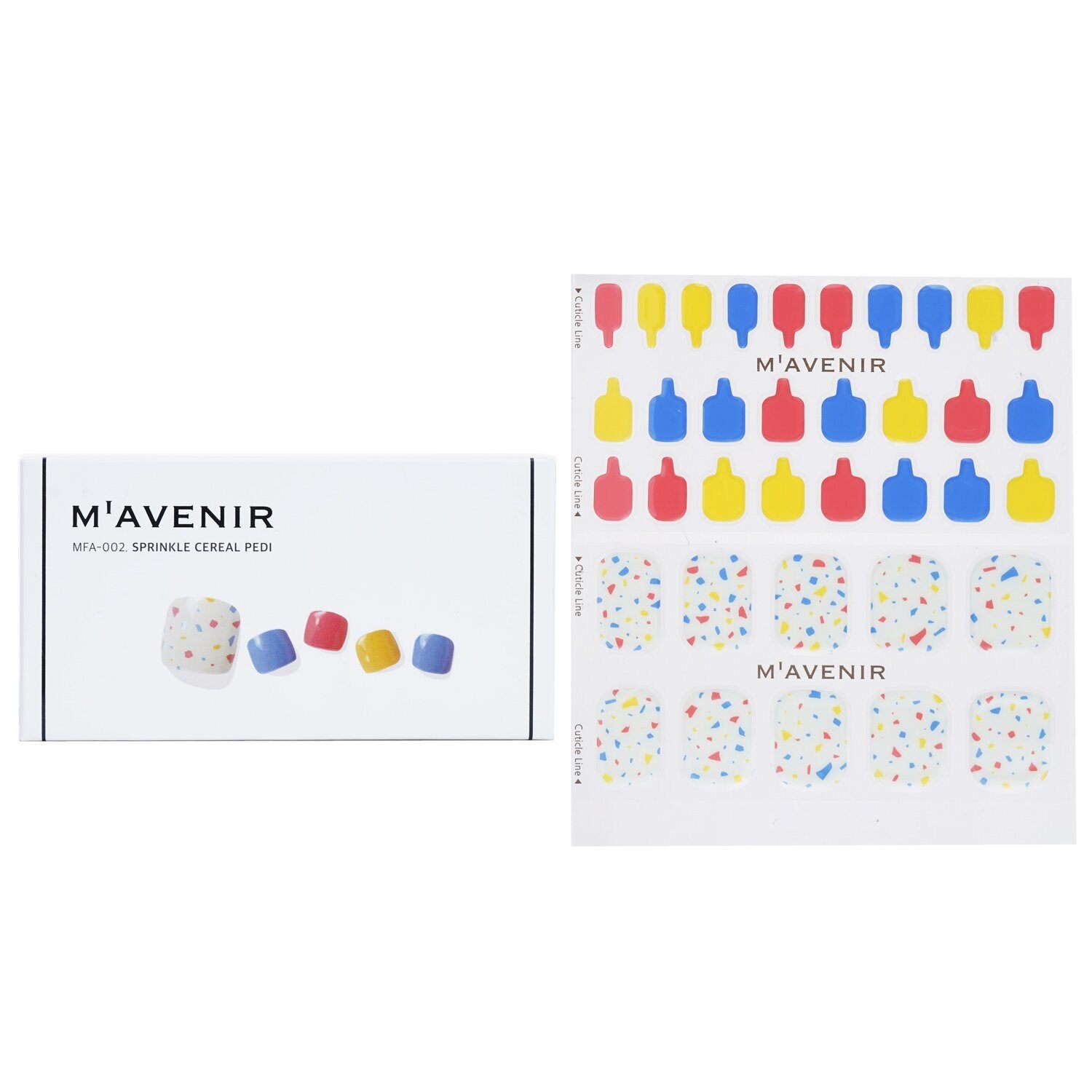 MAVENIR - Nail Sticker (Patterned) - # Mint Cream Dot Pedi MFA-001 / 020888 36pcs