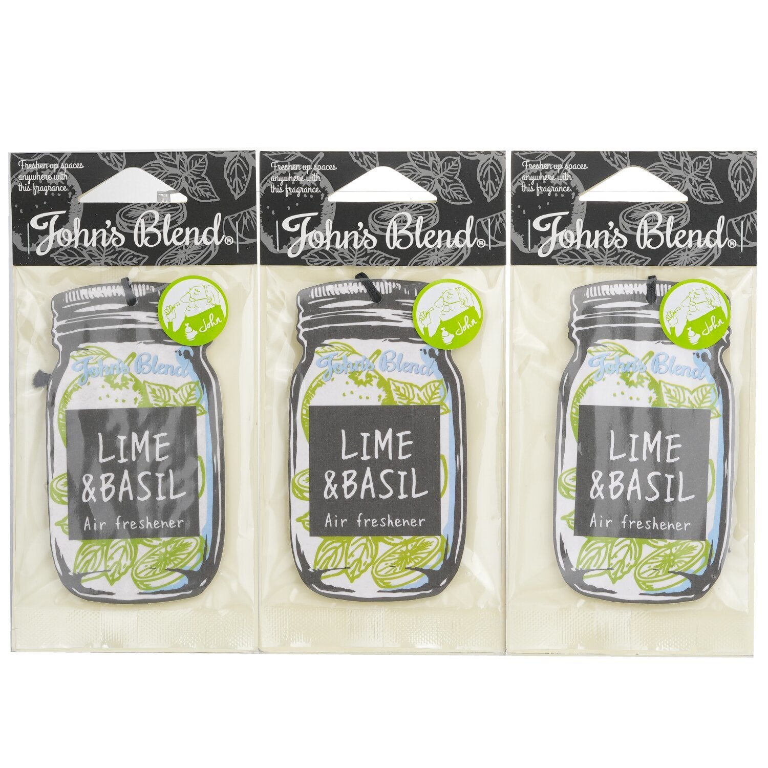 JOHN'S BLEND - Air Freshener - Lime & Basil 711346 3pcs