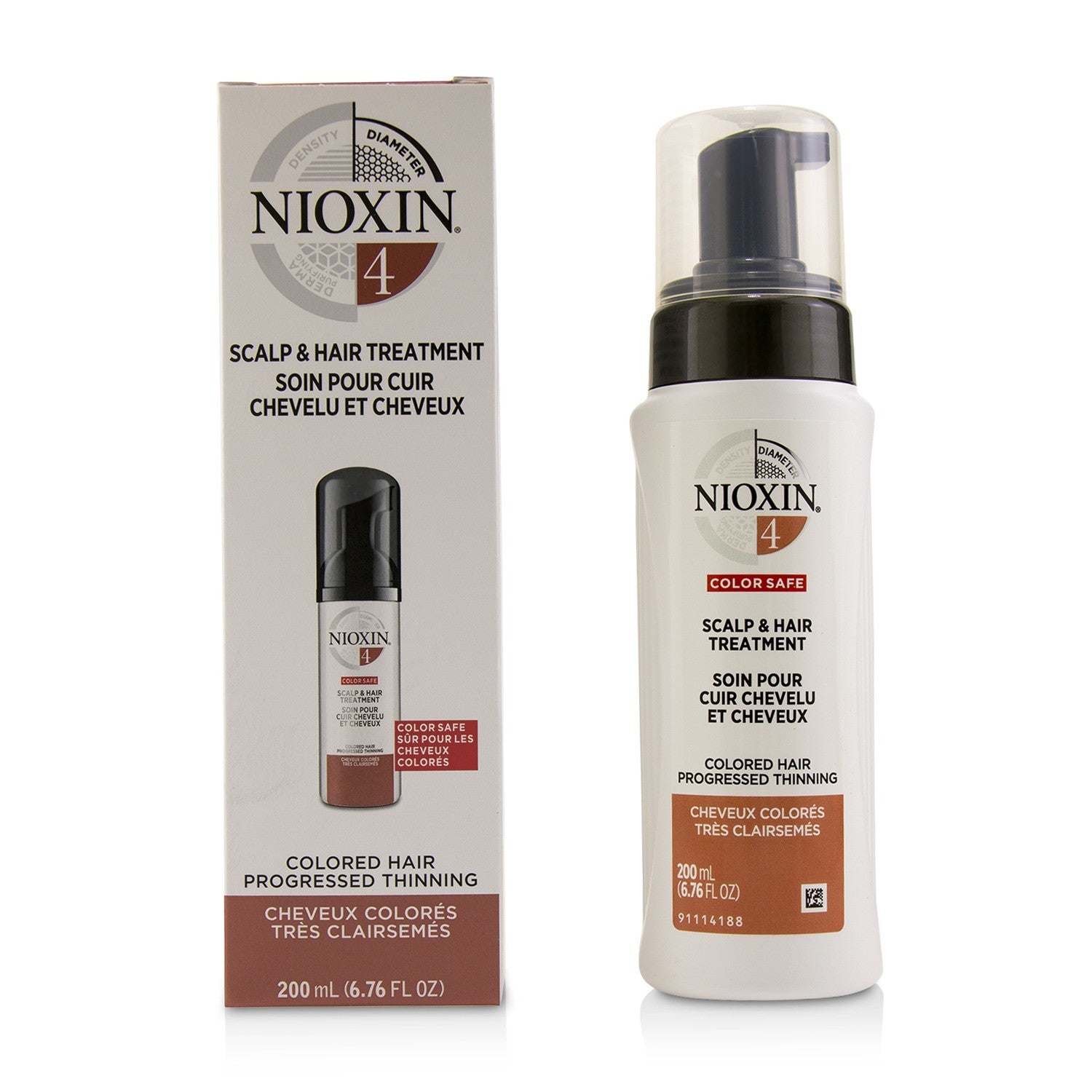 Nioxin - Diameter System 4 Scalp &amp; Hair Treatment (Colored Hair, Progressed Thinning, Color Safe) - 200ml/6.76oz