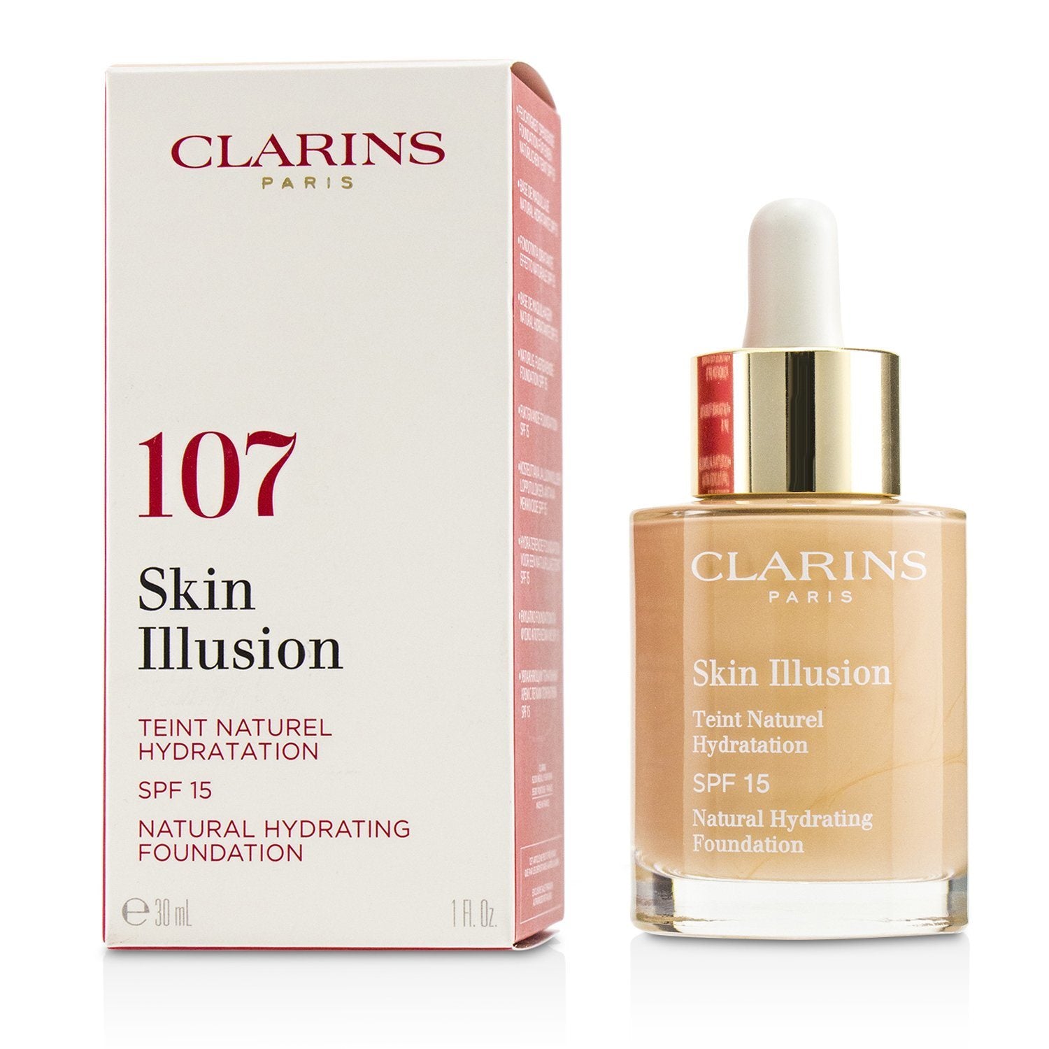 CLARINS - Skin Illusion Natural Hydrating Foundation SPF 15 # 107 Beige 80039693 30ml/1oz