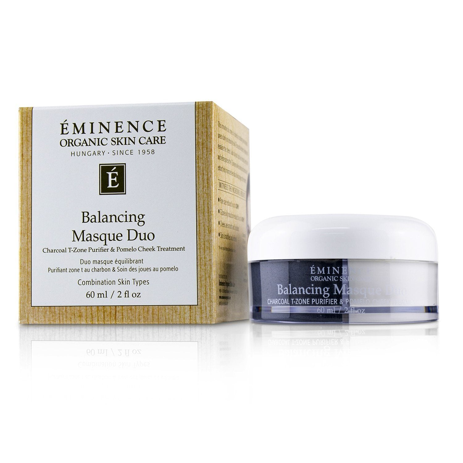 EMINENCE - Balancing Masque Duo: Charcoal T-Zone Purifier & Pomelo Cheek Treatment - For Combination Skin Types 2307 60ml/2oz