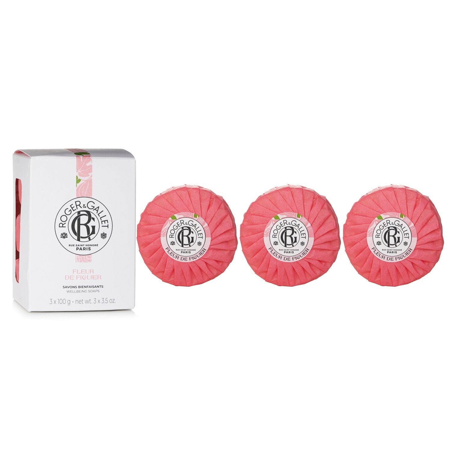 ROGER & GALLET - Fig Blossom Wellbeing Soaps Coffret 911591 3x100g