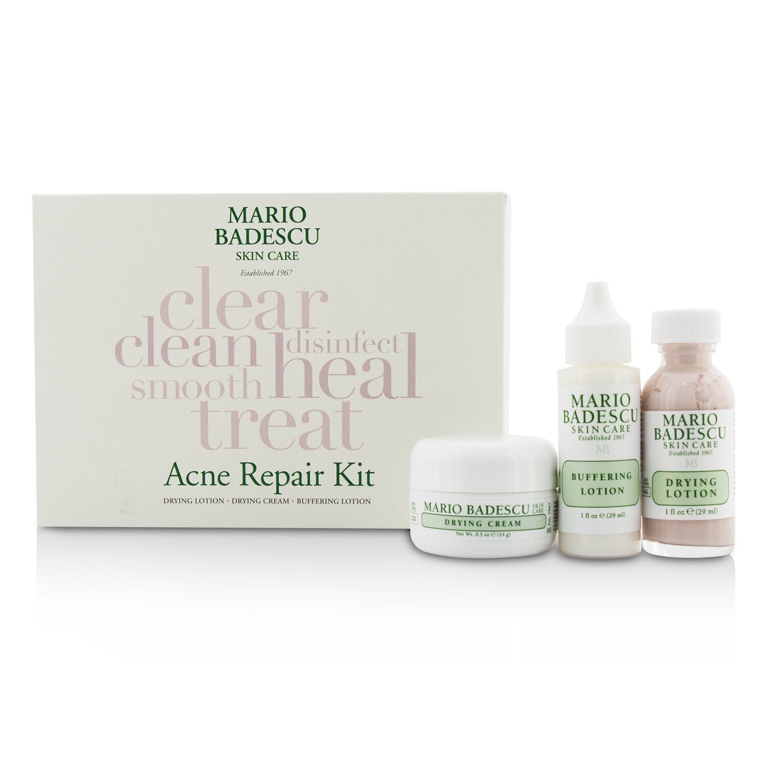 MARIO BADESCU - Acne Repair Kit: Drying Lotion 29ml + Drying Cream 14g + Buffering Lotion 29ml 14010 3pcs