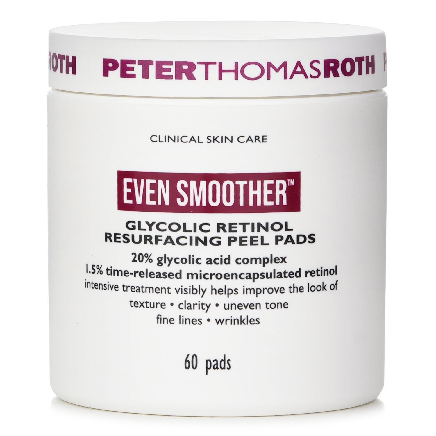 PETER THOMAS ROTH - Even Smoother Glycolic Retinol Resurfacing Peel Pads 017517 60pads