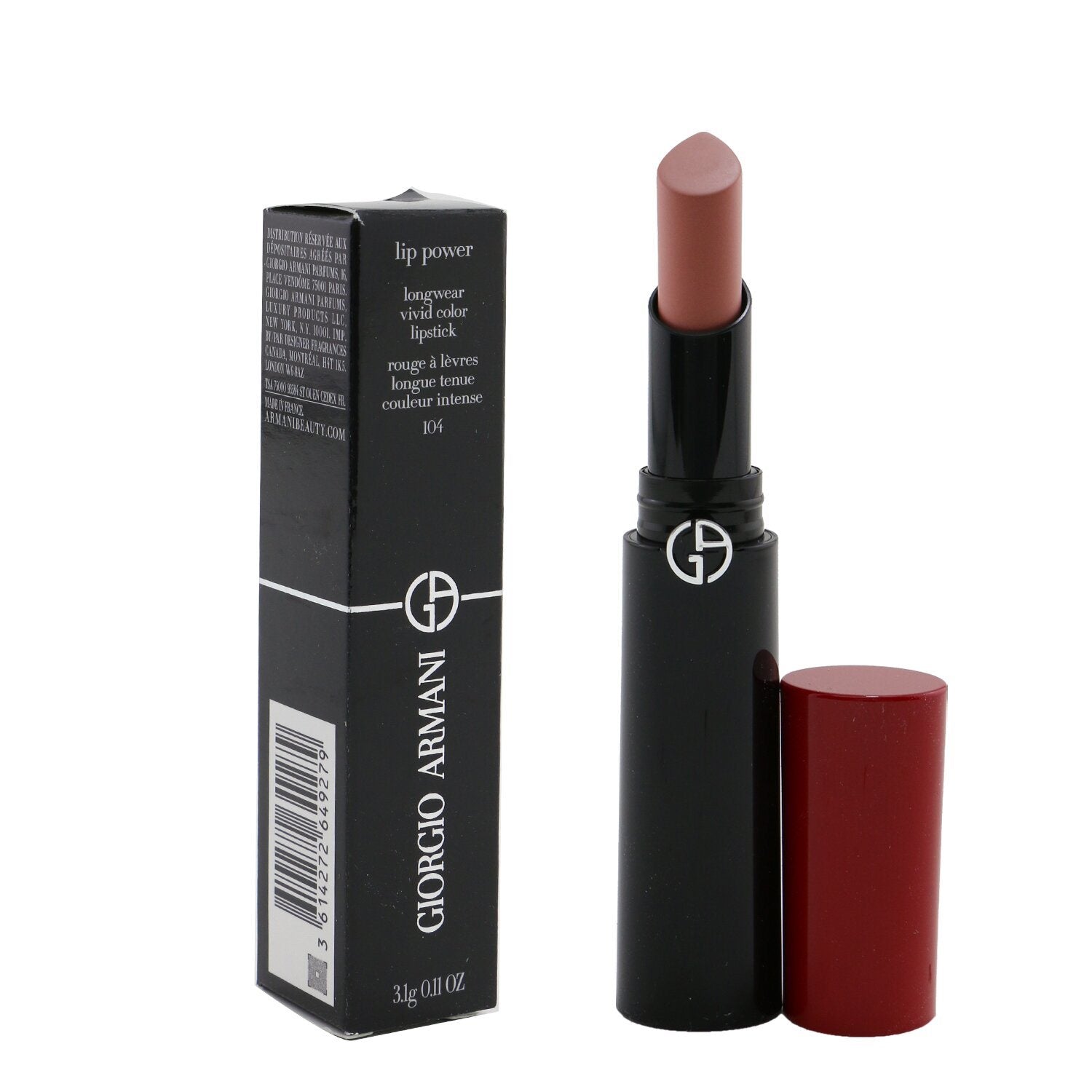 GIORGIO ARMANI - Lip Power Longwear Vivid Color Lipstick - # 104 Selfless LA709900 / 649279 3.1g/0.11oz