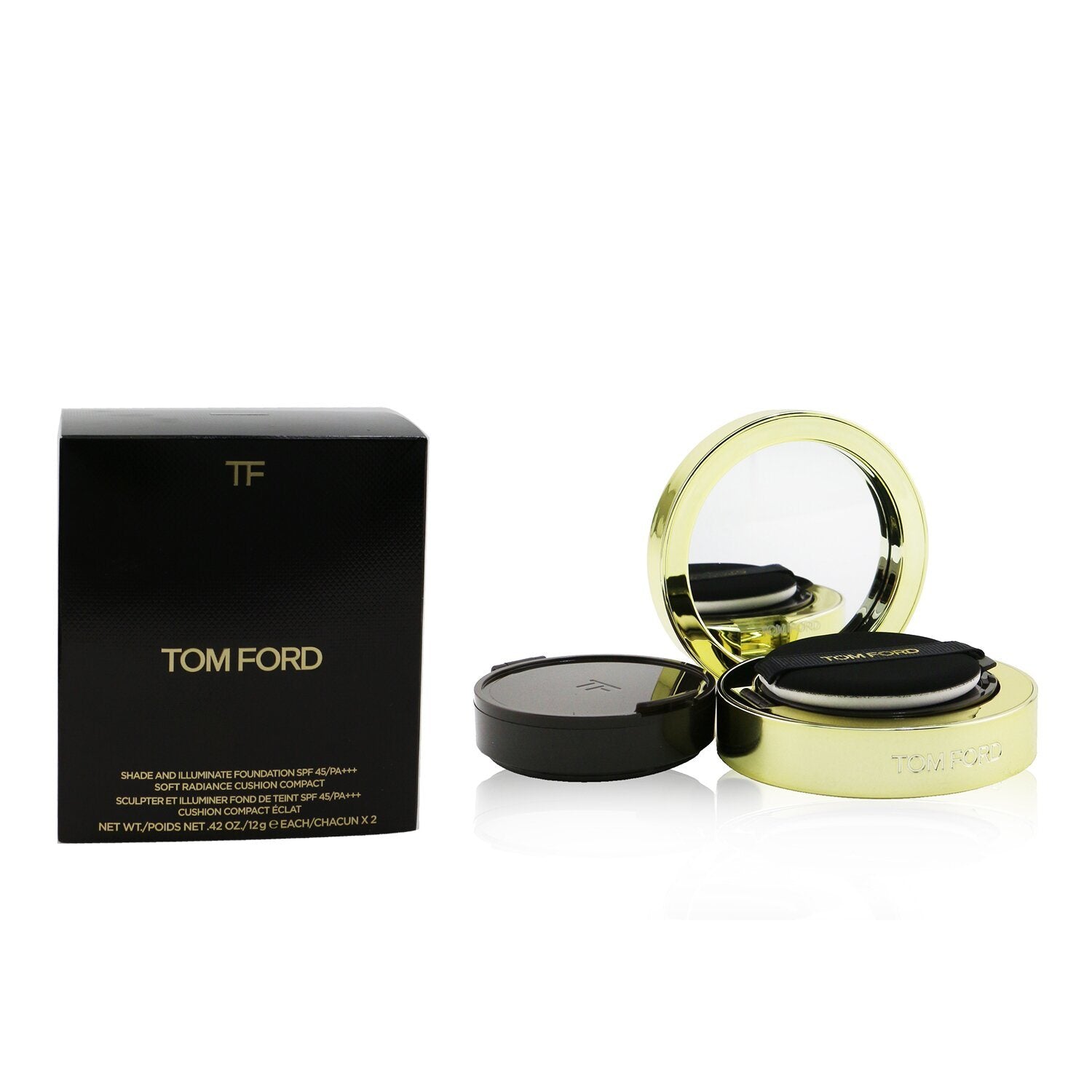 TOM FORD - Shade And Illuminate Foundation Soft Radiance Cushion Compact SPF 45 With Extra Refill - # 1.1 Warm Sand TA6W03 / 126861 2x12g/0.42oz