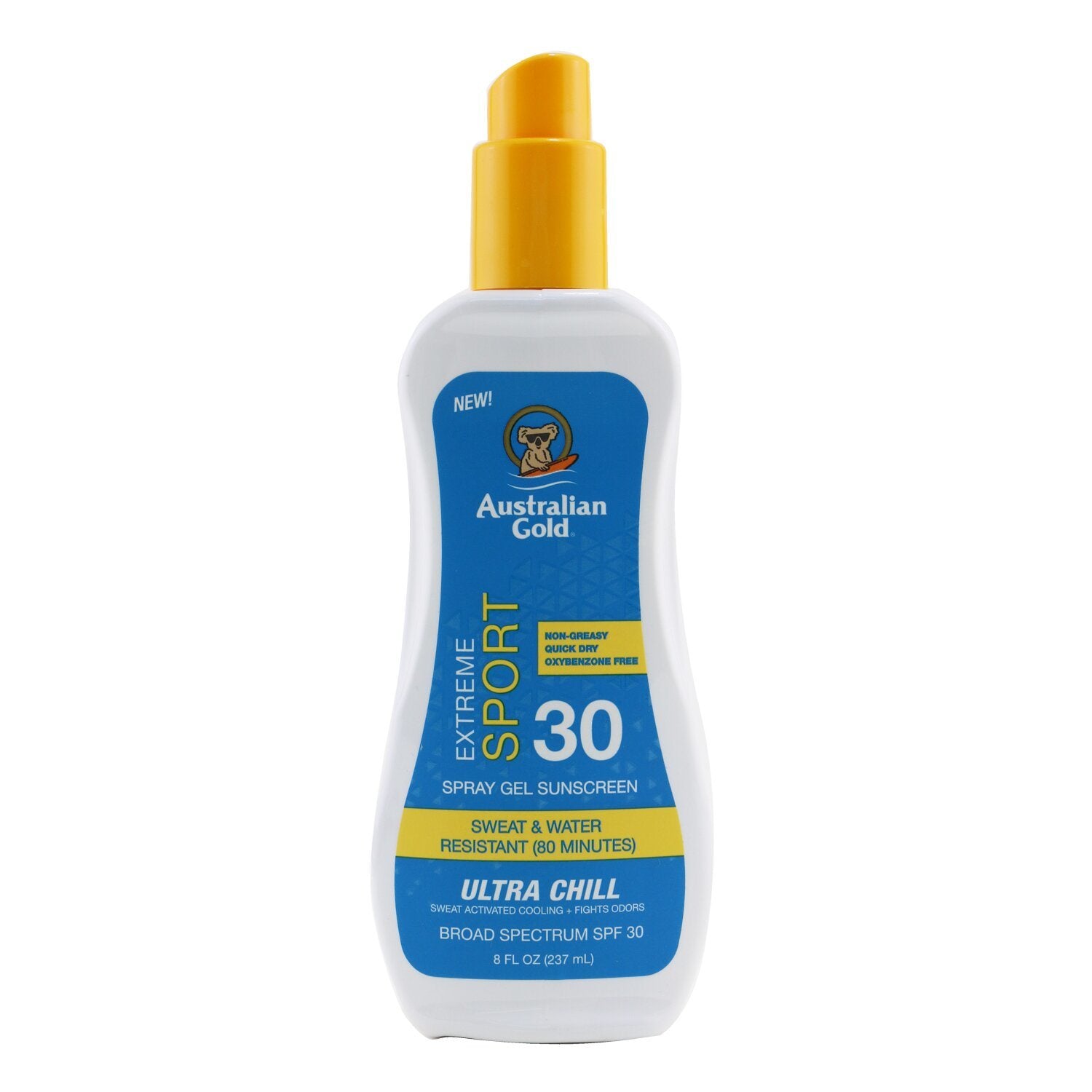 AUSTRALIAN GOLD - Extreme Sport Spray Gel with Ultra Chill SPF 30 72068/A70875 237ml/8oz