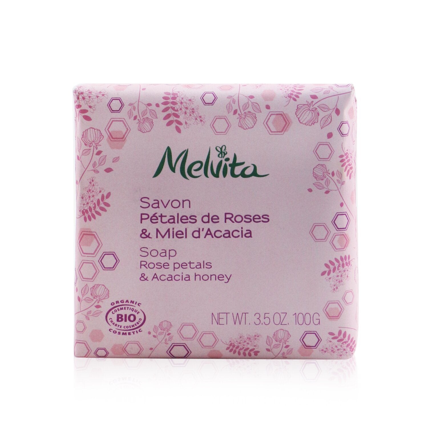 MELVITA - Rose Petals & Acacia Honey Soap 8BZ0028/40512 100g/3.5oz