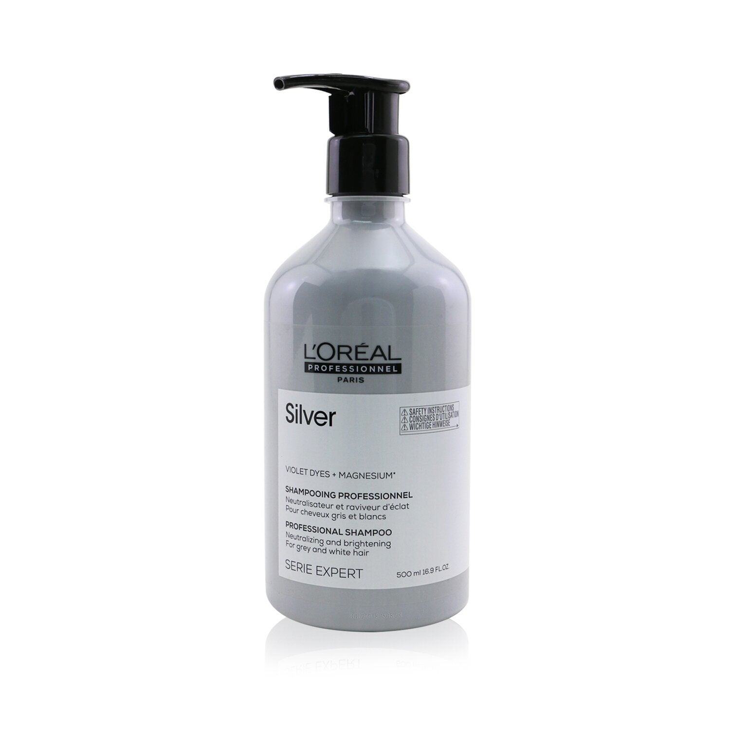 L'OREAL - Professionnel Serie Expert - Silver Violet Dyes+Magnesium Shampoo (For Grey and White Hair)  500ml/16.9oz