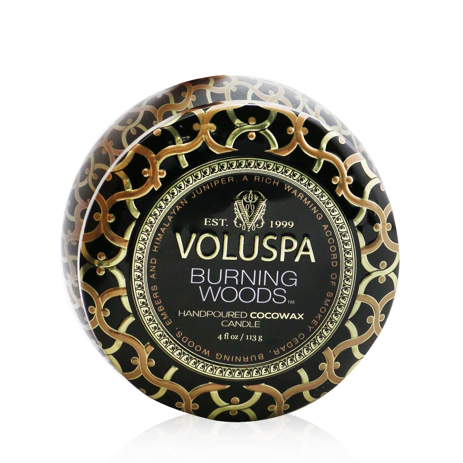 VOLUSPA - Mini Tin Candle - Burning Woods 8217 113g/4oz