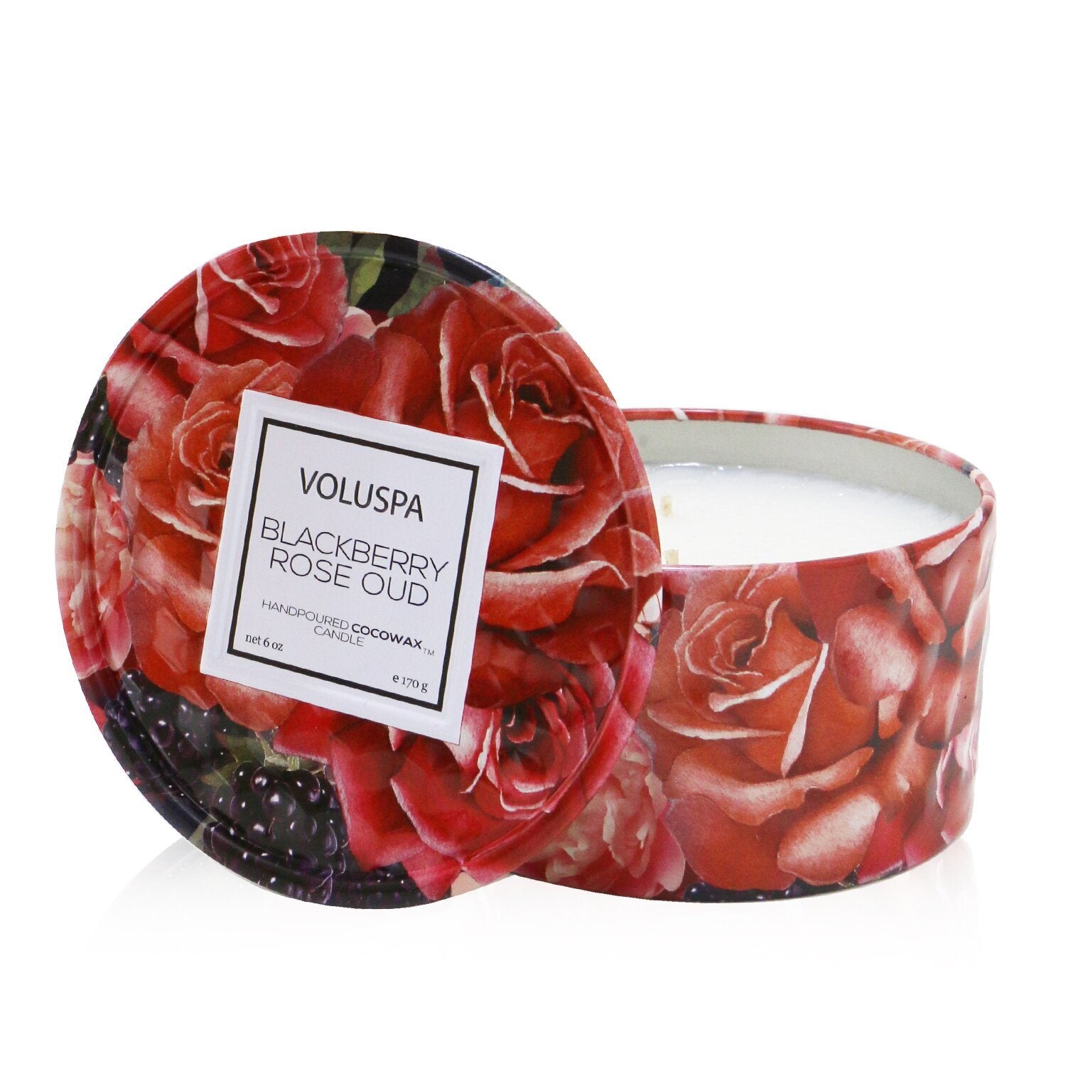 VOLUSPA - 2 Wick Tin Candle - Blackberry Rose Oud 5226 170g/6oz