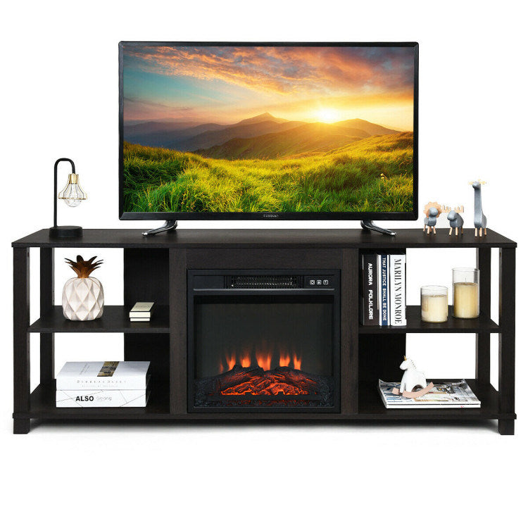 2-Tier TV Storage Cabinet Console with Adjustable Shelves